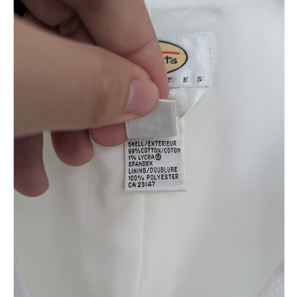 Excellent Cond. VTG White Talbots Stretch Cropped Wrap Sleeveless Top Size 8 - Picture 4 of 4